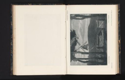 View of a Gate and Behind It a Landscape with a Mill