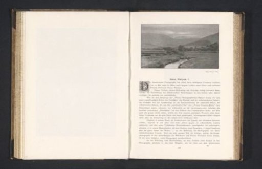 Landscape with a ditch and mountains in the background