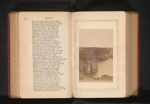 Landscape with a rock wall and a man