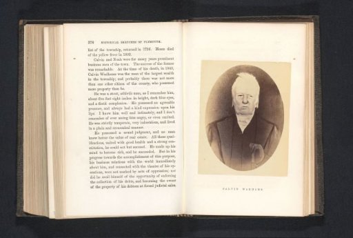 Photographic reproduction of a portrait of Calvin Wadhams