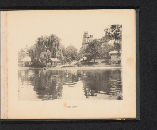 View of a lake on the estate of George Gill Green in Woodbury