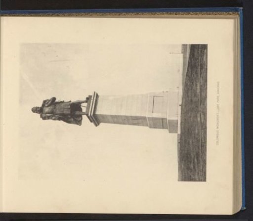 View of a statue of Christopher Columbus in Lake Park, Chicago