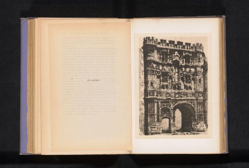 Photographic reproduction of a print of a gate of Canterbury Cathedral