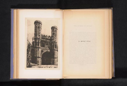 Photographic reproduction of a print of the Saint Augustine Gate of Canterbury Cathedral