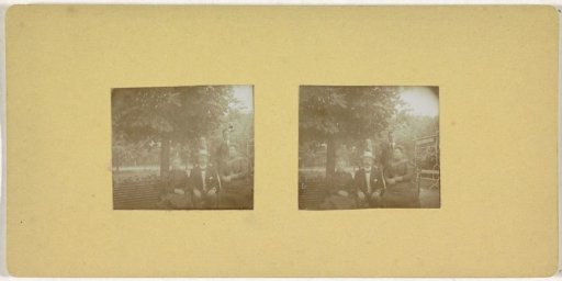 Two men and three women next to a tree