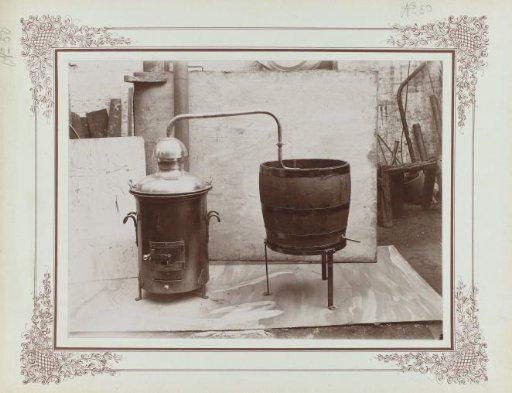Cauldron and tub in a workshop