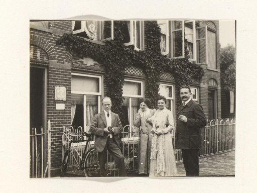 Men and women at a house