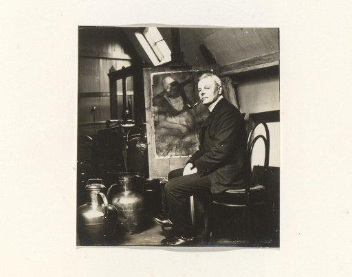 Man in a painter's studio