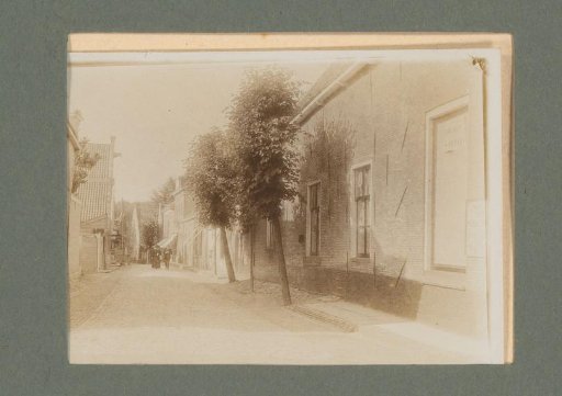 Street scene with a man and woman in the distance