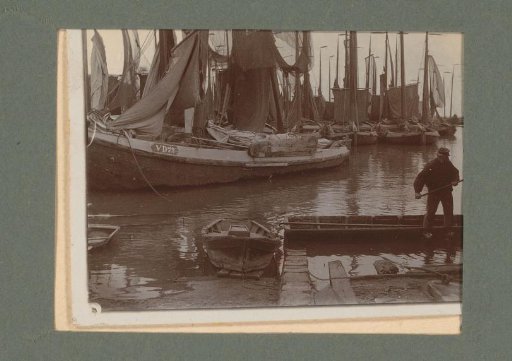 View of the harbor in Volendam
