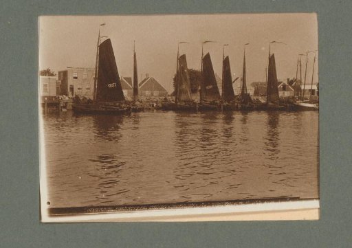 Moored sailing boats