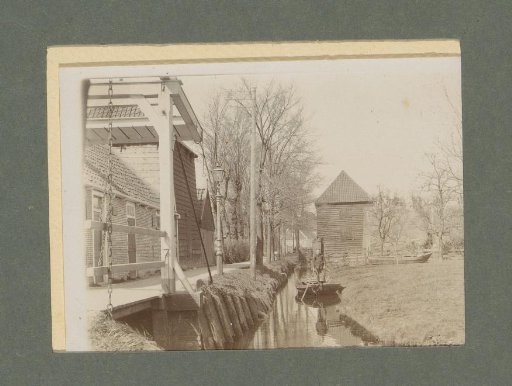 View of a boat in a landscape with a ditch