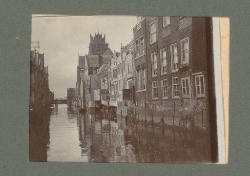 View of the Wijnhaven towards the Leuvehaven and the Grote or Onze-Lieve-Vrouwekerk in Dordrecht