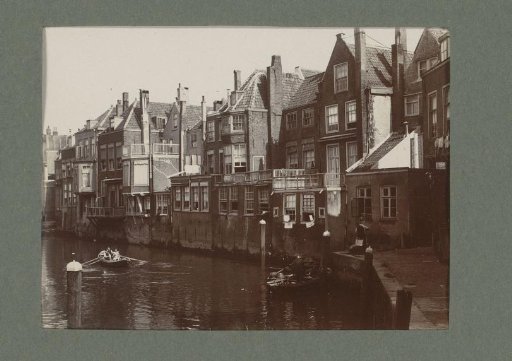 Rowing boats in the Wijnhaven in Dordrecht, seen from the Wijnbrug