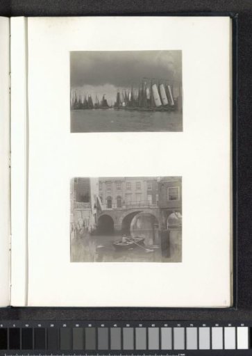Sailing ships in the harbor of Volendam