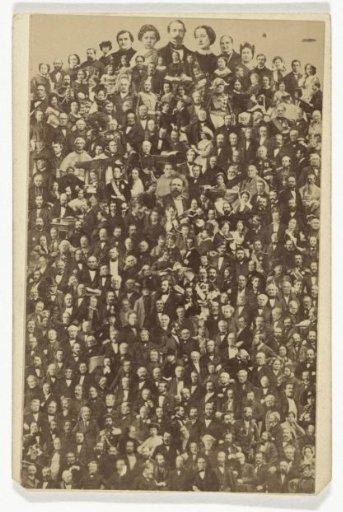 Montage of portraits of notable persons, including King William III and Emperor Napoleon III