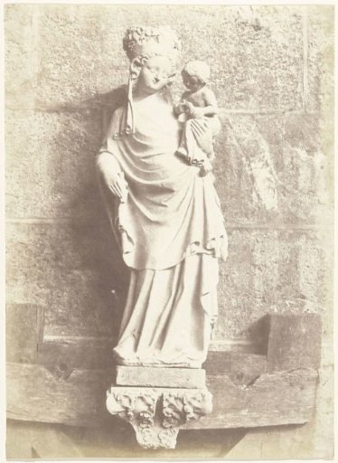 Sculpture of the Virgin and Child at Notre-Dame, Paris