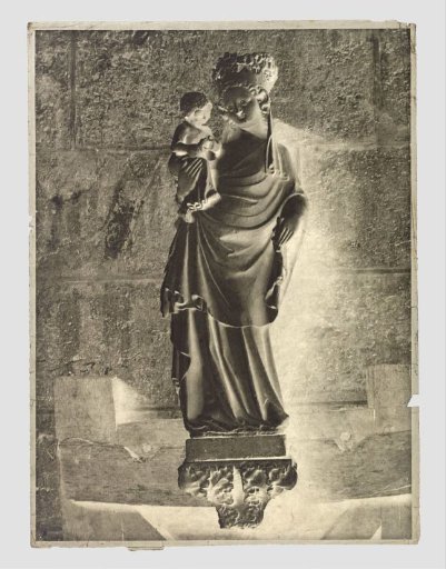 Sculpture of the Virgin and Child at Notre-Dame, Paris