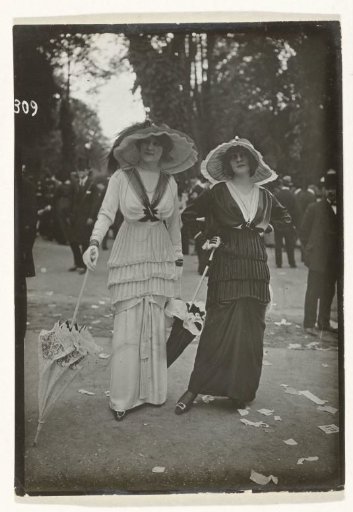Two women in a park in France