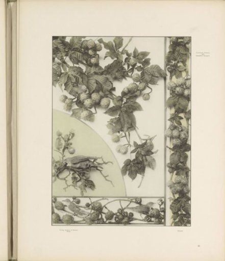 Decorative groups of chestnut branches and birds
