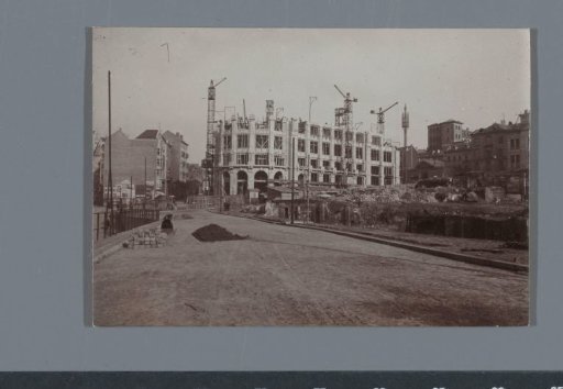 Construction work in Brussels, Belgium