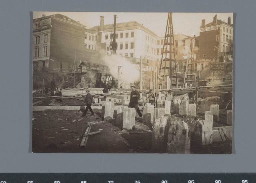 Construction work in Brussels, Belgium