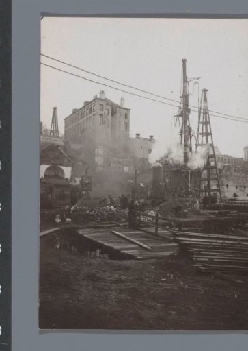 Construction work in Brussels, Belgium