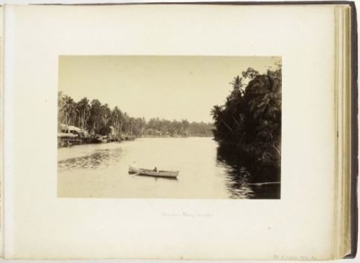 View of the Wampoe river, Tandjong Poera, Langkat Sumatra