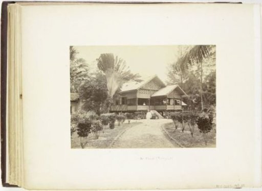 Portrait of the photographer H. Ernst in front of his house, Langkat Sumatra