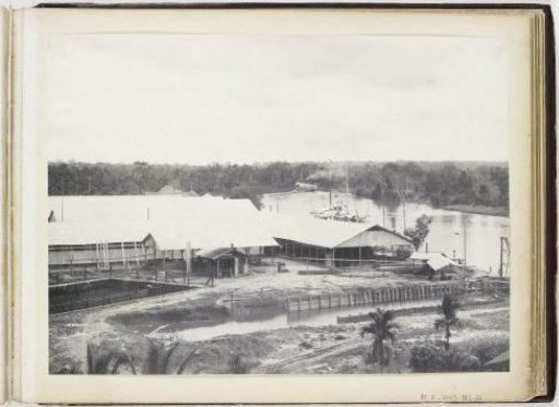 View of Sandelwerf (?), Tandjong Poera, Langkat Sumatra
