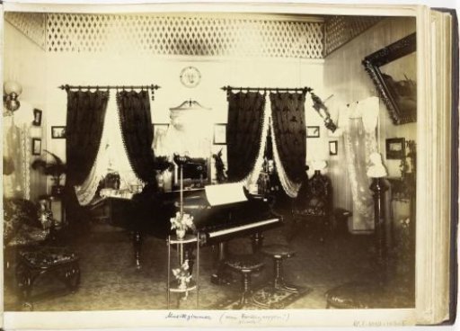 Music room of the house of Paul Sandel in Tandjong Poera, Langkat Sumatra
