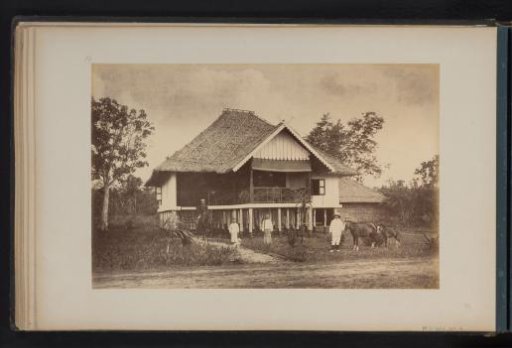 View of the assistants' house at the Bindjai Plantation, Sumatra