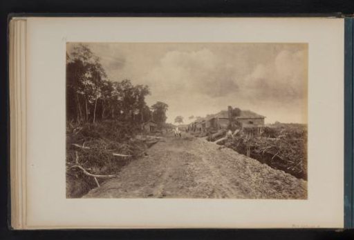 Constructed road at the Boeloe Tjina Plantation, Sumatra