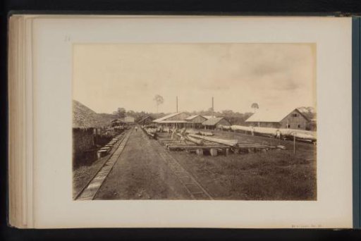 View of a sawmill in Lau-Boentoe, Sumatra