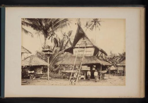 View of a Batak house in Bandar-Maria, Sumatra
