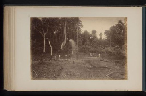 View of the Petroleum Company in Telaga Said, Sumatra