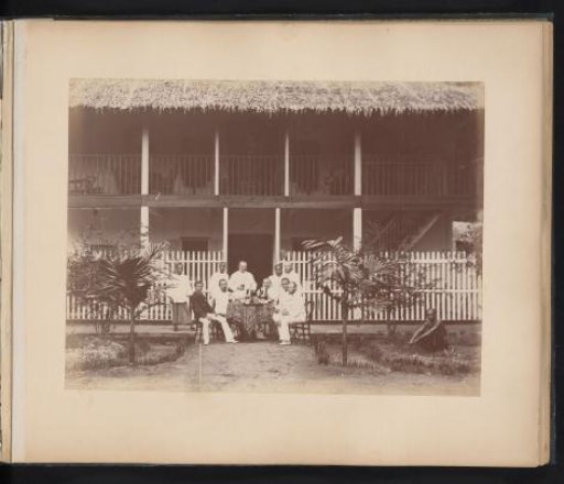 European company in front of the 'Langkat hotel'