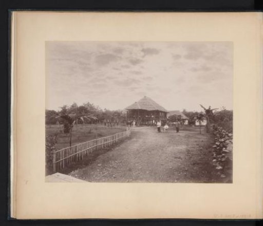 View of a European man's house with servants