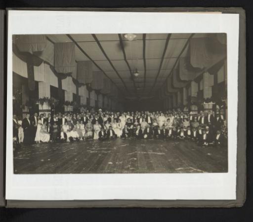 Group portrait including Albert Glaser, at the 25th anniversary in the palace of the Sultan of Langkat