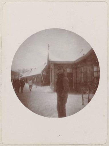 Album page with round Kodak photographs of Leeuwarden