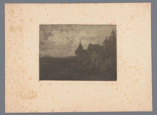 Landscape with buildings