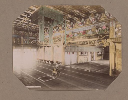 Interior of one of the buildings of the Zojo-ji temple complex in Shiba, Tokyo, Japan