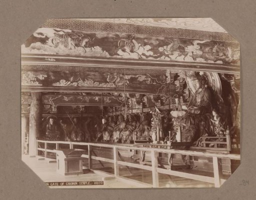 Interior of the gate of the Chion-in Temple in Kyoto, Japan