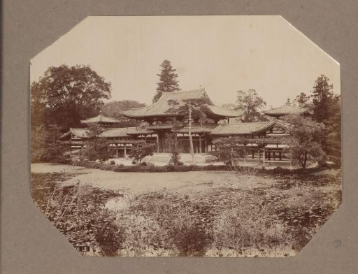 View of the Phoenix Hall of the Byodo-in Temple in Uji, Japan