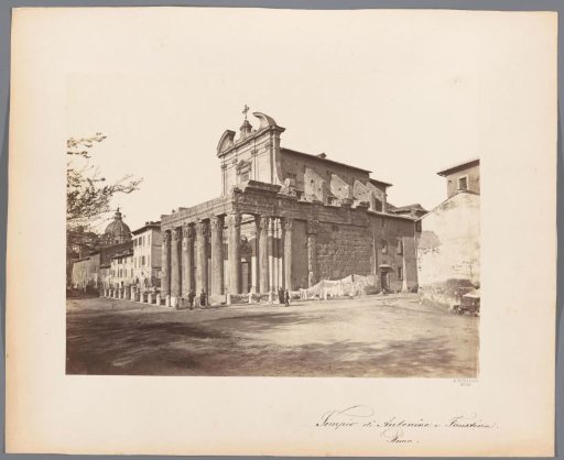 Temple of Antoninus and Faustina on the Roman Forum in Rome, Italy