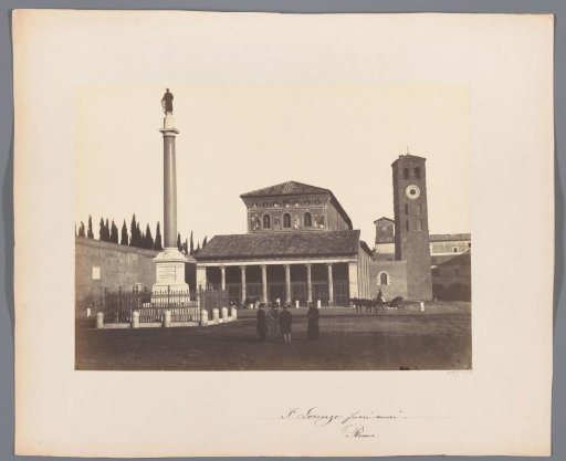 View of the Basilica of Saint Lawrence Outside the Walls in Rome, Italy