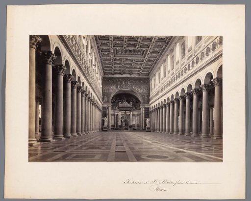 Interior of Saint Paul Outside the Walls in Rome, Italy