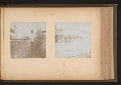 Two photographs of the railway line near Vogelenzang station