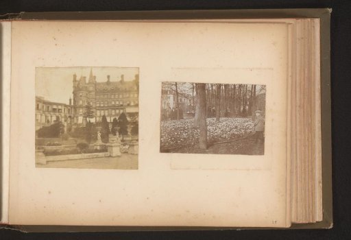 Two photographs of different city parks