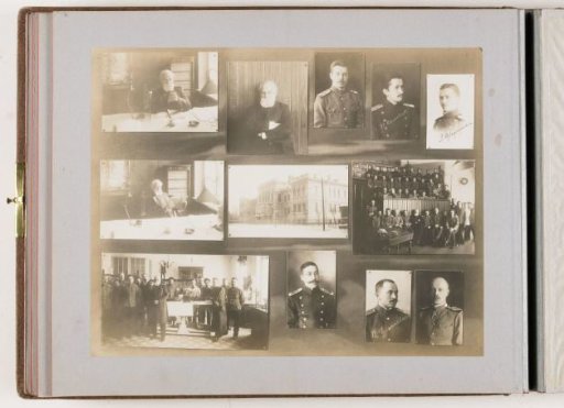 Composition of twelve photographs of persons at the Imperial Military-Medical Academy in Saint Petersburg